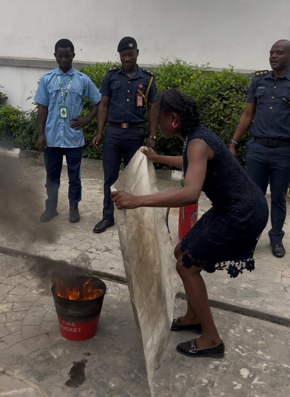 Workers reviewing safety materials